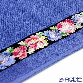 フェイラー ハンドタオル アイーダ ブラック ブルー 25×25cm