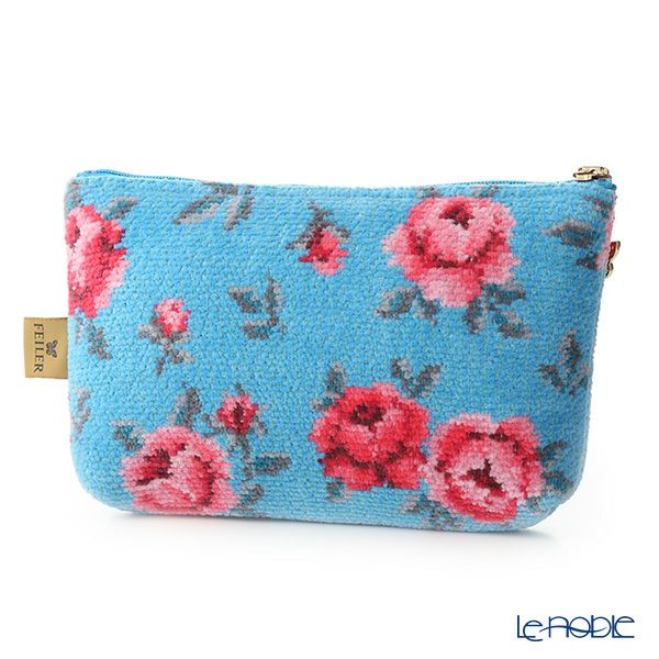 フェイラー コスメポーチ モンプティ ブルー 18×9cm