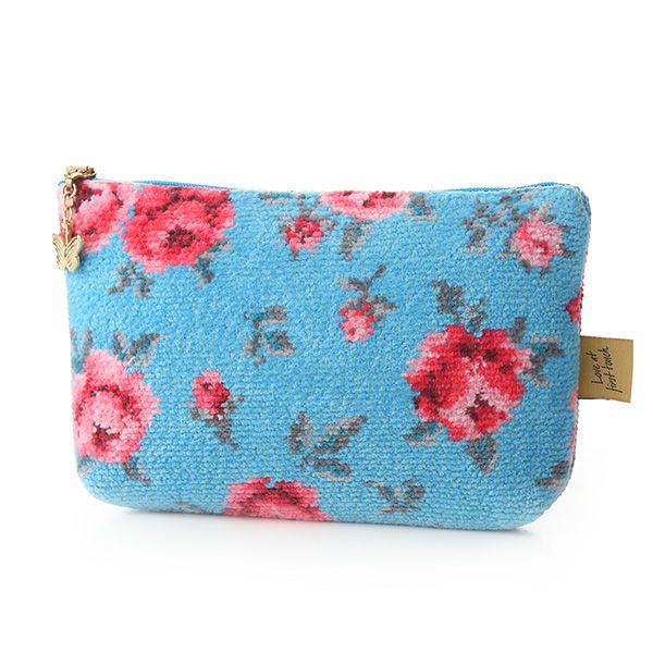 フェイラー コスメポーチ モンプティ ブルー 18×9cm