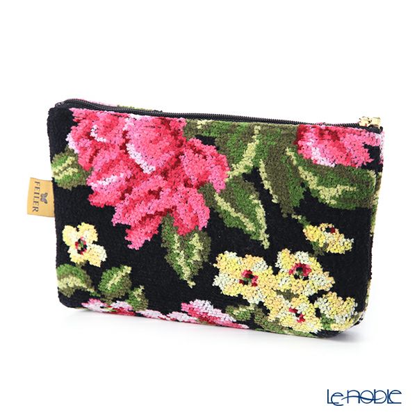 フェイラー コスメポーチ ピオニーブラック 18×9cm