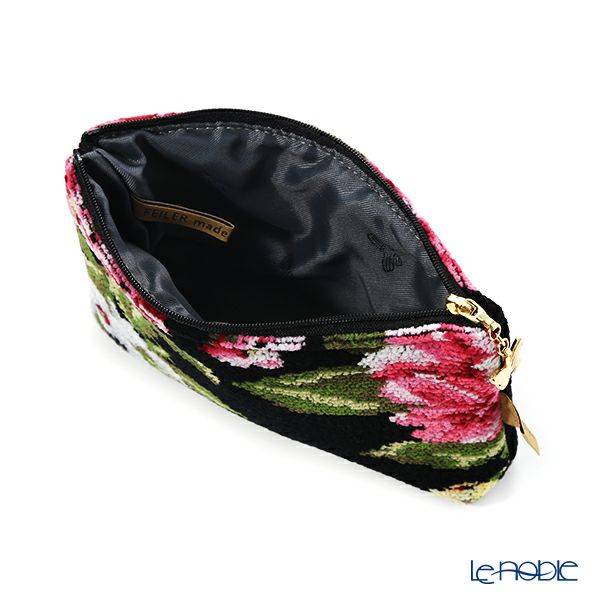 フェイラー コスメポーチ ピオニーブラック 18×9cm