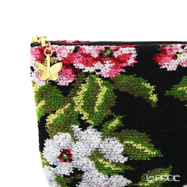 フェイラー コスメポーチ ピオニーブラック 18×9cm