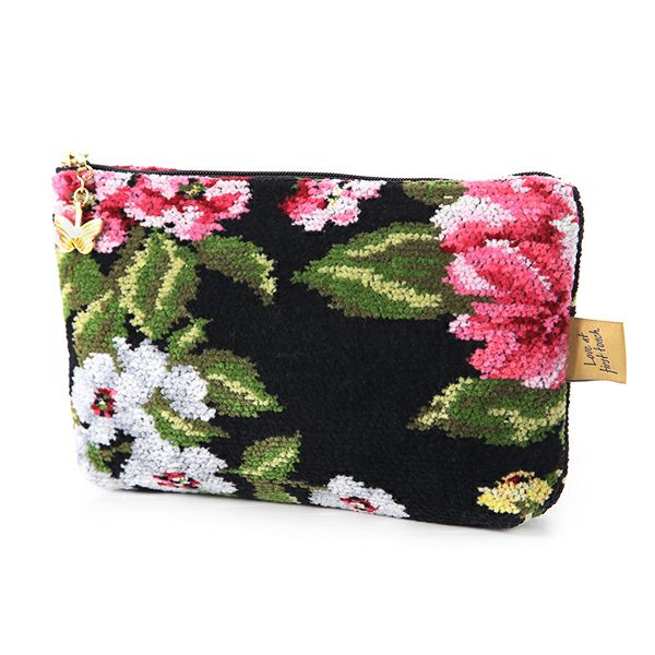 フェイラー コスメポーチ ピオニーブラック 18×9cm