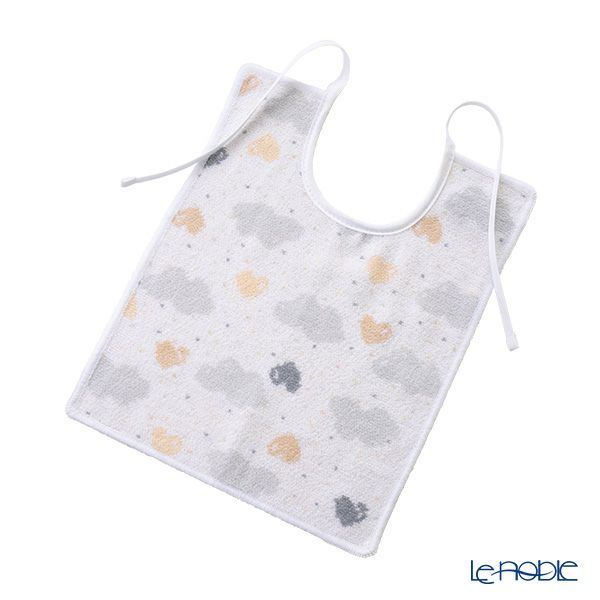 フェイラーベビー よだれかけ ラブリースカイ ホワイト 25×30cm