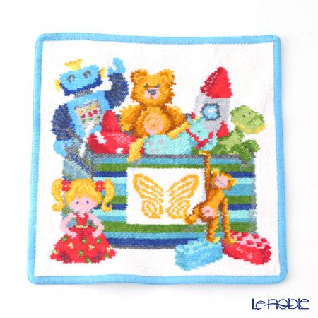 フェイラーベビー ハンカチ トイボックス2.0 25×25cm アクア