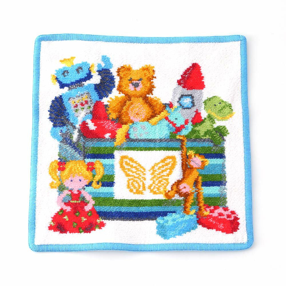 フェイラーベビー ハンカチ トイボックス2.0 25×25cm アクア
