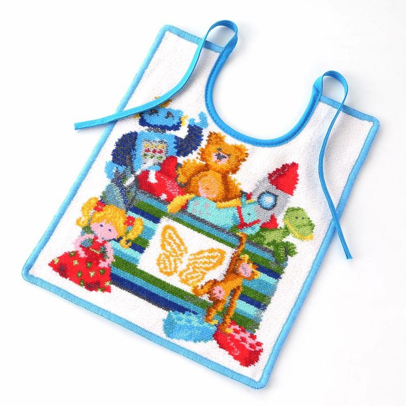 フェイラーベビー よだれかけ トイボックス2.0 アクア 25×30cm