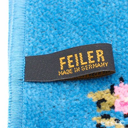 フェイラー ハンドタオル ヴィエンナ金糸入 ブルー 30×30cm