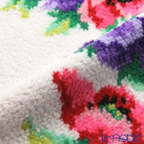 フェイラー ハンドタオル ポピー ホワイト パープル 30×30cm