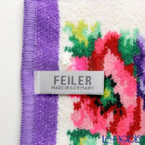 フェイラー ハンドタオル ポピー ホワイト パープル 30×30cm