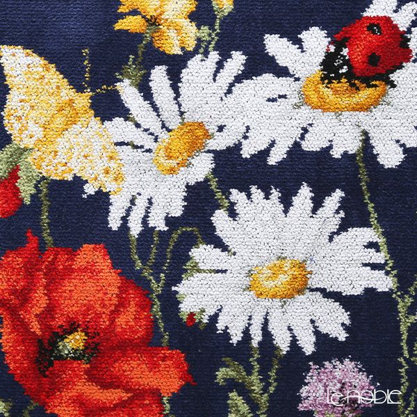 フェイラー ハンドタオル（ハンカチ） デイジーフィールド ブラックブルー 30×30cm