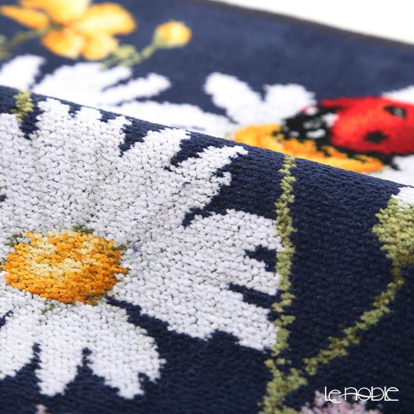 フェイラー ハンドタオル（ハンカチ） デイジーフィールド ブラックブルー 30×30cm