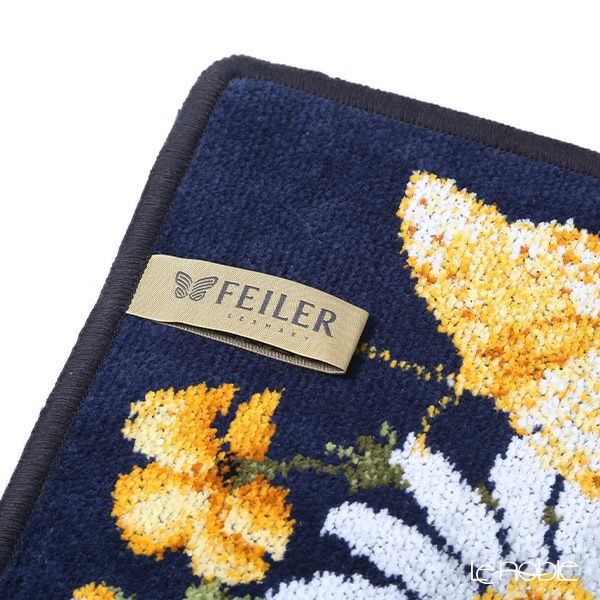 フェイラー ハンドタオル（ハンカチ） デイジーフィールド ブラックブルー 30×30cm