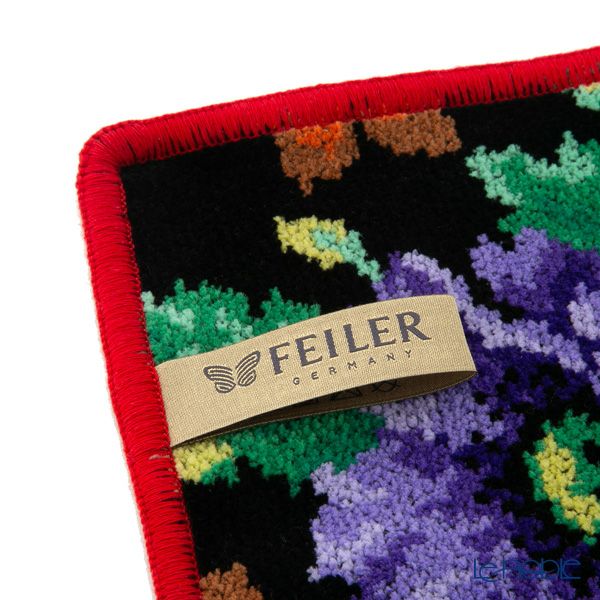 フェイラー ハンドタオル ポピー ブラック レッド 30×30cm【NEW】