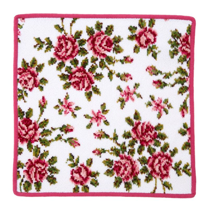 フェイラー ハンドタオル ミリアム ホワイト チェリー 30×30cm 【NEW】