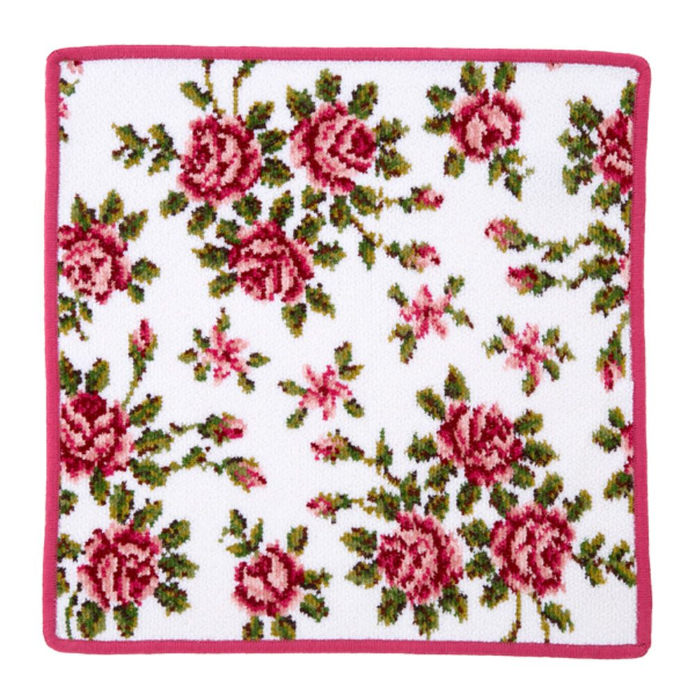 フェイラー ハンドタオル ミリアム ホワイト チェリー 30×30cm 【NEW】