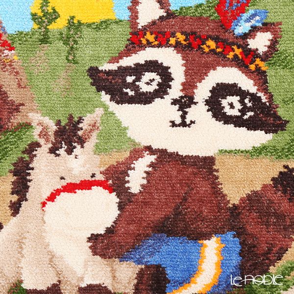 フェイラー ハンドタオル ベア＆フレンズ インディアンベア ブルー 25×25cm