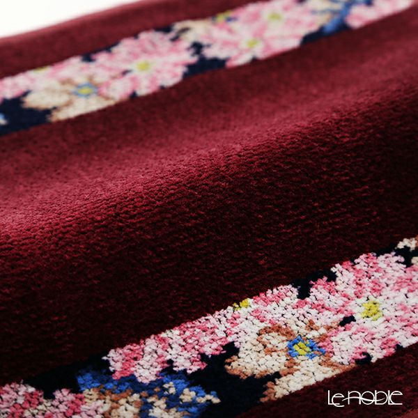 フェイラー ハンドタオル（ハンカチ） コスモスブルー 25×25cm ワインレッド