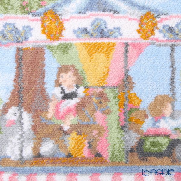 フェイラー ハンドタオル（ハンカチ） FUNFAIR 遊園地／メリーゴーランド ライトブルー 25×25cm