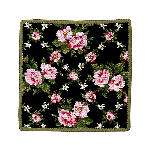 フェイラー ハンドタオル（ハンカチ） アメリーブラック フォレストグリーン 25×25cm