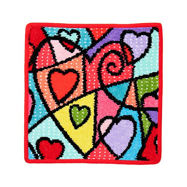 フェイラー ハンドタオル（ハンカチ） ハートビート レッド 25×25cm