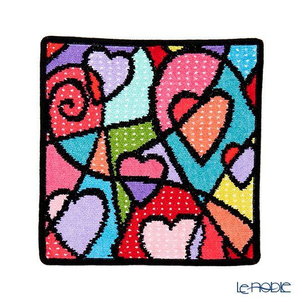 フェイラー ハンドタオル（ハンカチ） ハートビート ブラック 25×25cm