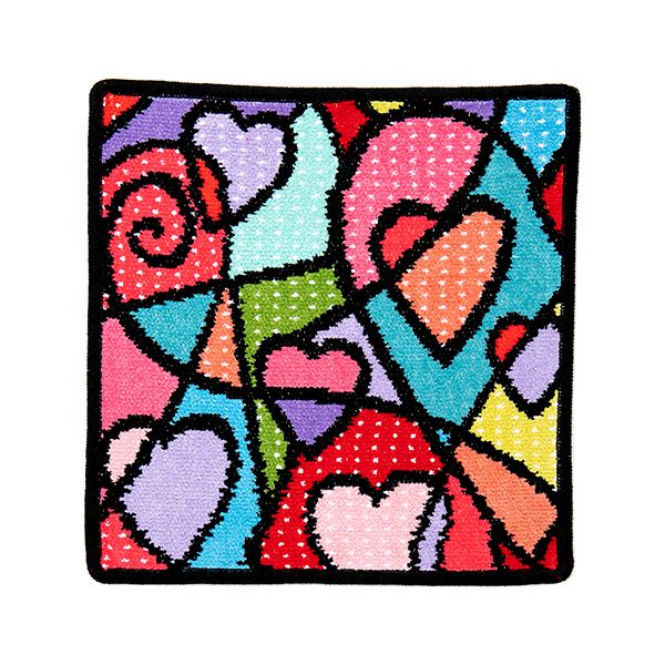 フェイラー ハンドタオル（ハンカチ） ハートビート ブラック 25×25cm