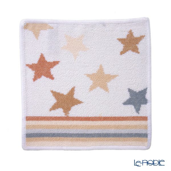 フェイラー ハンドタオル（ハンカチ） スター＆ストライプ ホワイト 25×25cm
