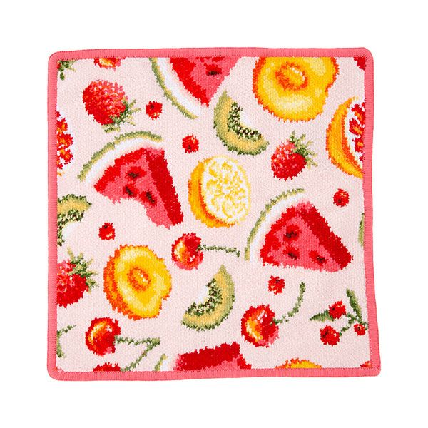 フェイラー ハンドタオル（ハンカチ） フルーツポプリ ピンク 25×25cm