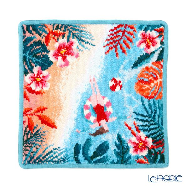 フェイラー ハンドタオル（ハンカチ） トロピカル シーグリーン 25×25cm