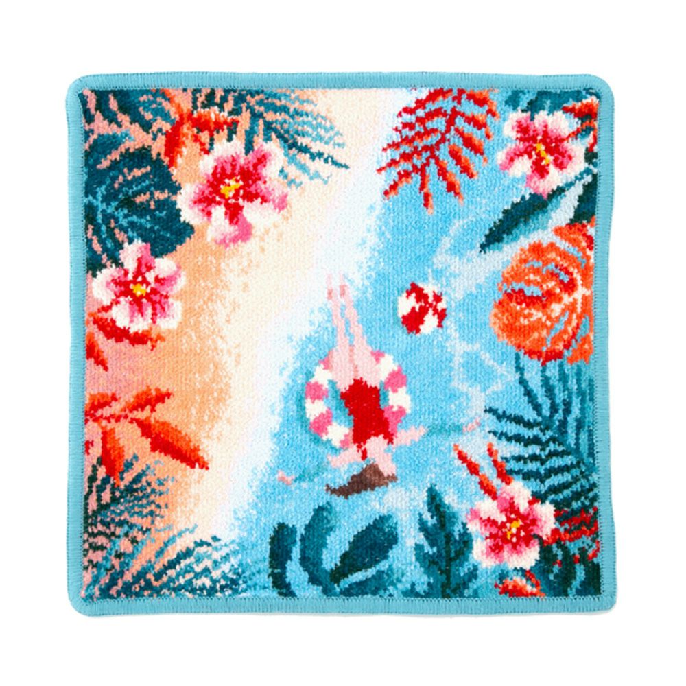 フェイラー ハンドタオル（ハンカチ） トロピカル シーグリーン 25×25cm