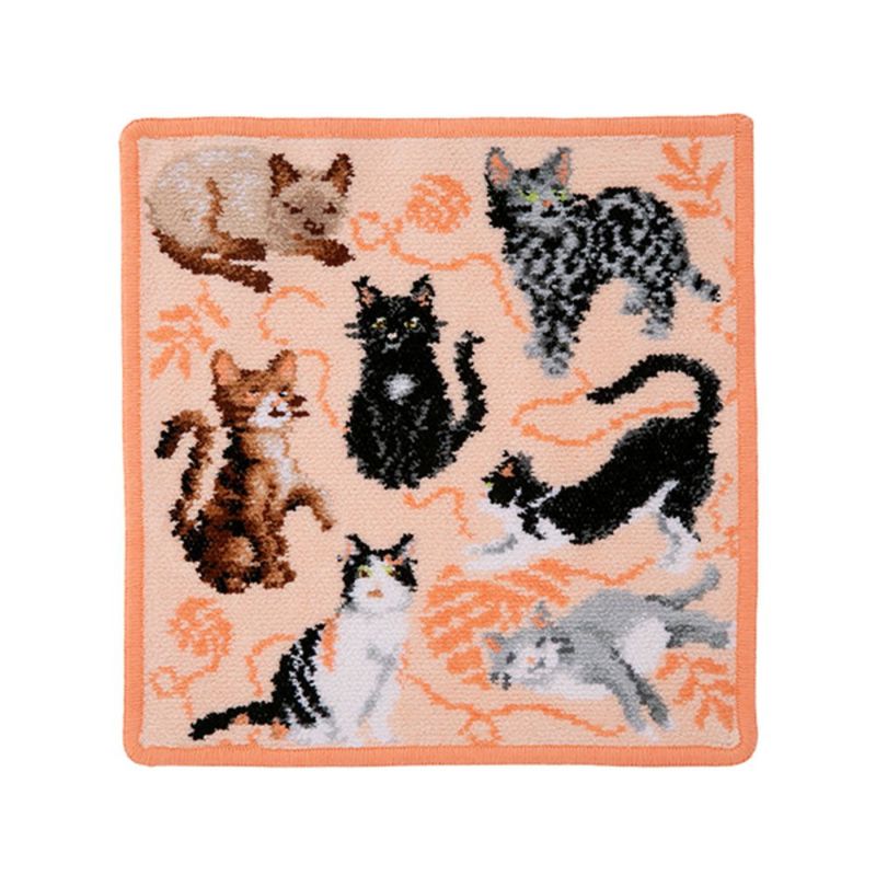 フェイラー ハンドタオル フラッフィーフレンズ アプリコット 25×25cm