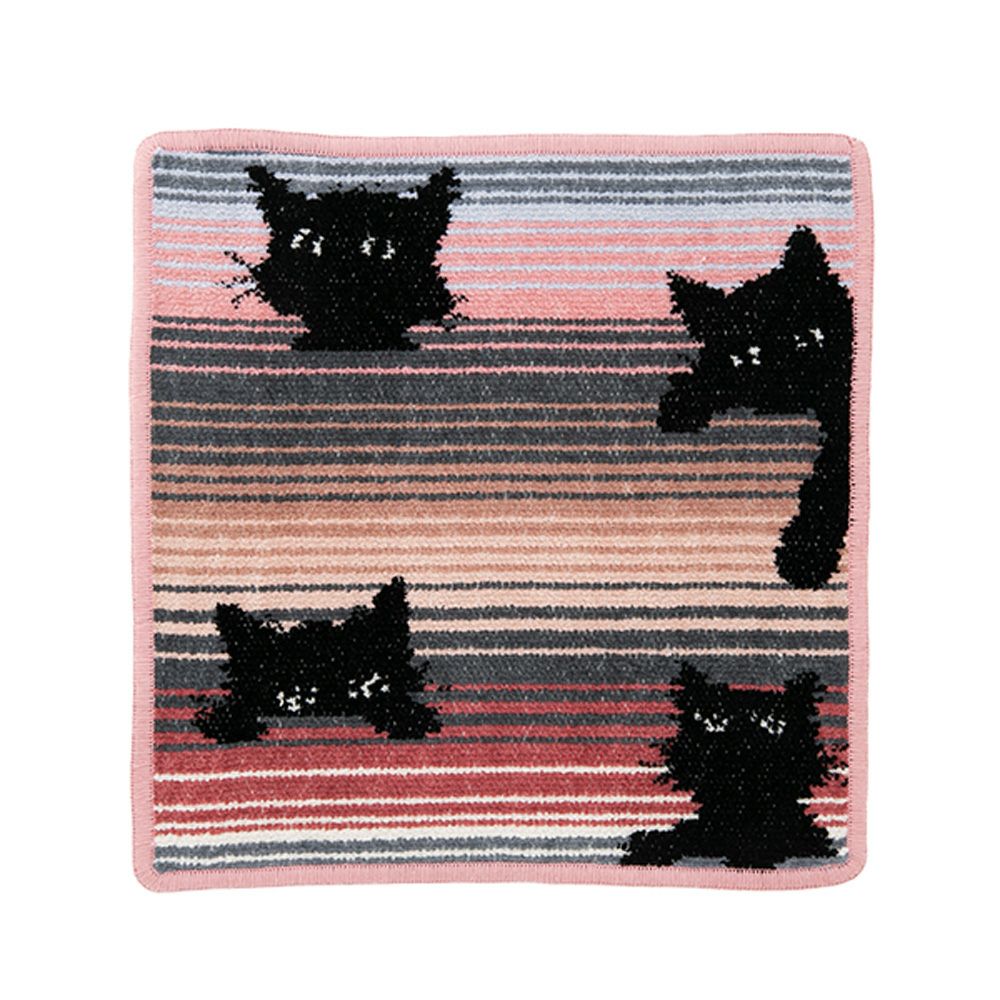 フェイラー ハンドタオル（ハンカチ） ブラックキティー オールドローズ 25×25cm