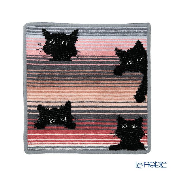 フェイラー ハンドタオル（ハンカチ） ブラックキティー グレイ 25×25cm