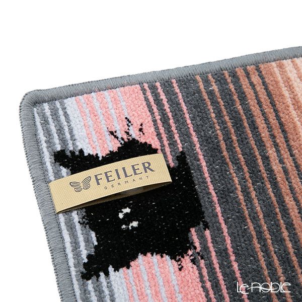 フェイラー ハンドタオル（ハンカチ） ブラックキティー グレイ 25×25cm