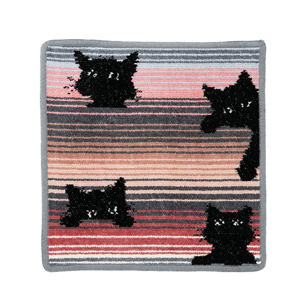 フェイラー ハンドタオル（ハンカチ） ブラックキティー グレイ 25×25cm
