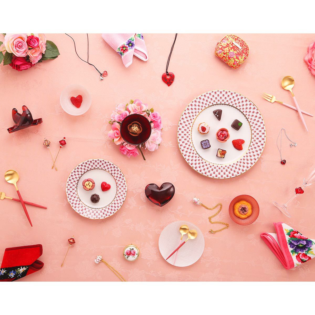 フェイラー ハンドタオル リーズル レッド 25×25cm