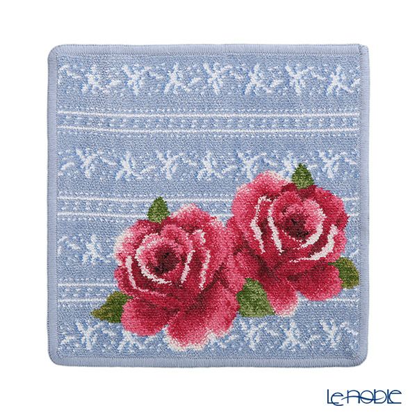 フェイラー ハンドタオル（ハンカチ） ディアンドルローズ ブルー 25×25cm