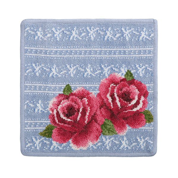 フェイラー ハンドタオル（ハンカチ） ディアンドルローズ ブルー 25×25cm