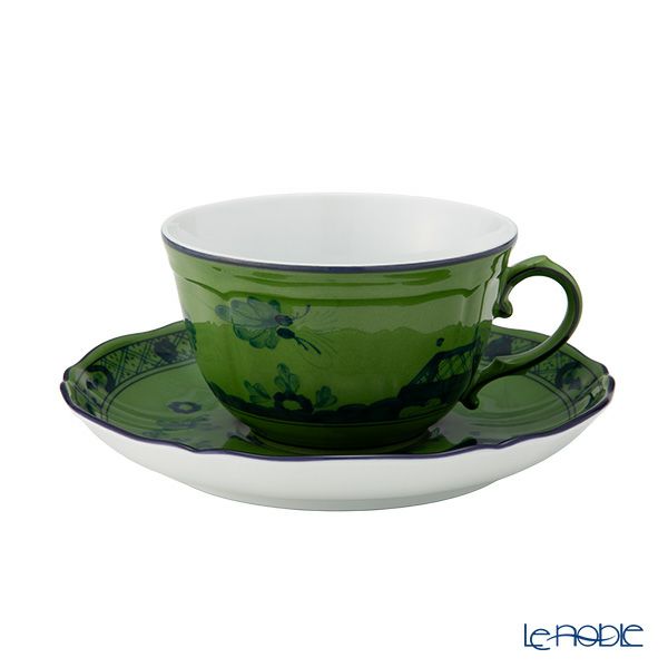 ジノリ1735／リチャード ジノリ（GINORI 1735／Richard Ginori） オリエンテイタリアーノ ティーカップ＆ソーサー マラキーテ／孔雀石 240ml／15cm
