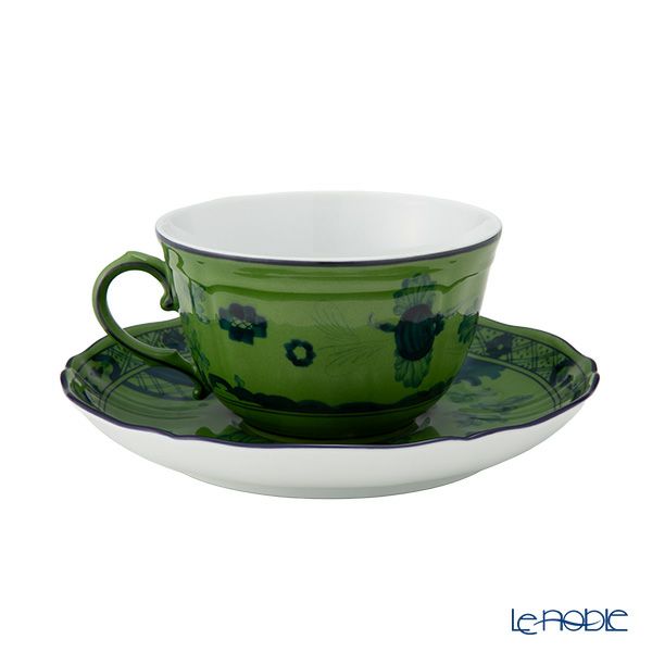 ジノリ1735／リチャード ジノリ（GINORI 1735／Richard Ginori） オリエンテイタリアーノ ティーカップ＆ソーサー マラキーテ／孔雀石 240ml／15cm