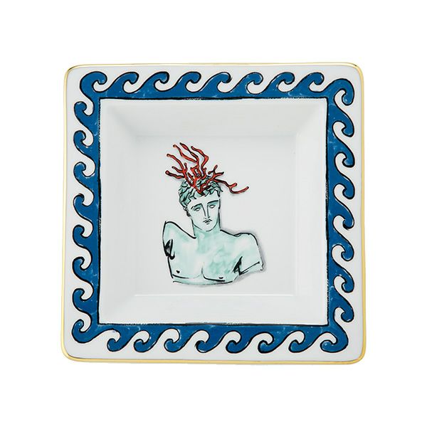 ジノリ1735／リチャード ジノリ（GINORI 1735／Richard Ginori） イル ヴィアッジョ ディ ネットゥーノ スクエアトレイ 18cm ホワイト