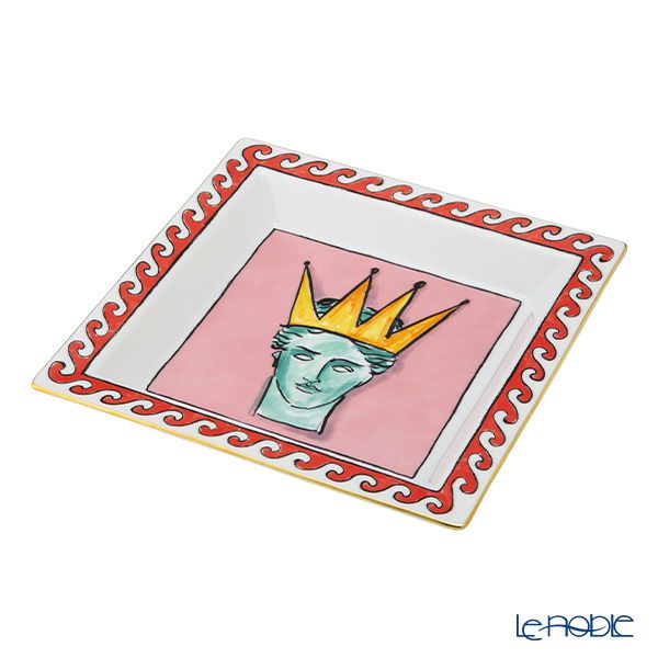 ジノリ1735／リチャード ジノリ（GINORI 1735／Richard Ginori） イル ヴィアッジョ ディ ネットゥーノ スクエアトレイ 24.5cm ピンク