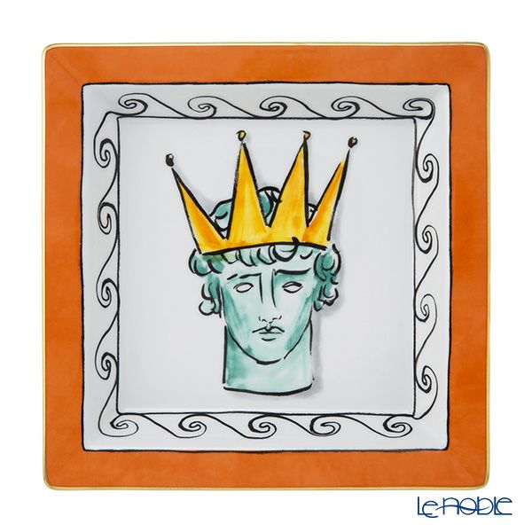 ジノリ1735／リチャード ジノリ（GINORI 1735／Richard Ginori） イル ヴィアッジョ ディ ネットゥーノ スクエアトレイ 24.5cm オレンジ