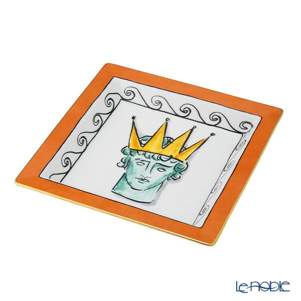 ジノリ1735／リチャード ジノリ（GINORI 1735／Richard Ginori） イル ヴィアッジョ ディ ネットゥーノ スクエアトレイ 24.5cm オレンジ