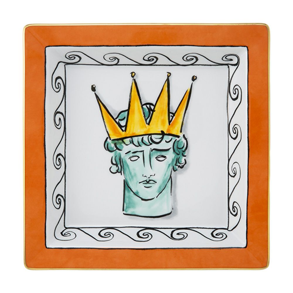 ジノリ1735／リチャード ジノリ（GINORI 1735／Richard Ginori） イル ヴィアッジョ ディ ネットゥーノ スクエアトレイ 24.5cm オレンジ