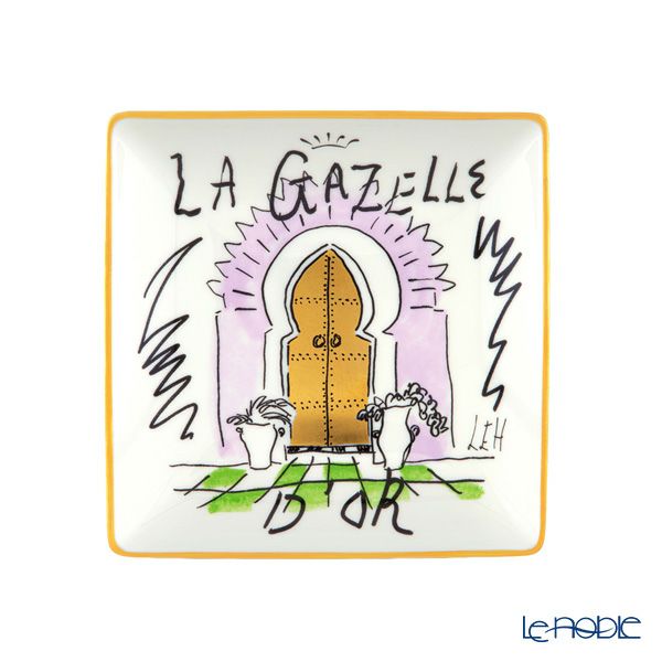 ジノリ1735／リチャード ジノリ（GINORI 1735／Richard Ginori）プロフーミ ルキーノ スクエアトレイ 13.5cm ラ ガゼルドール モロッコ