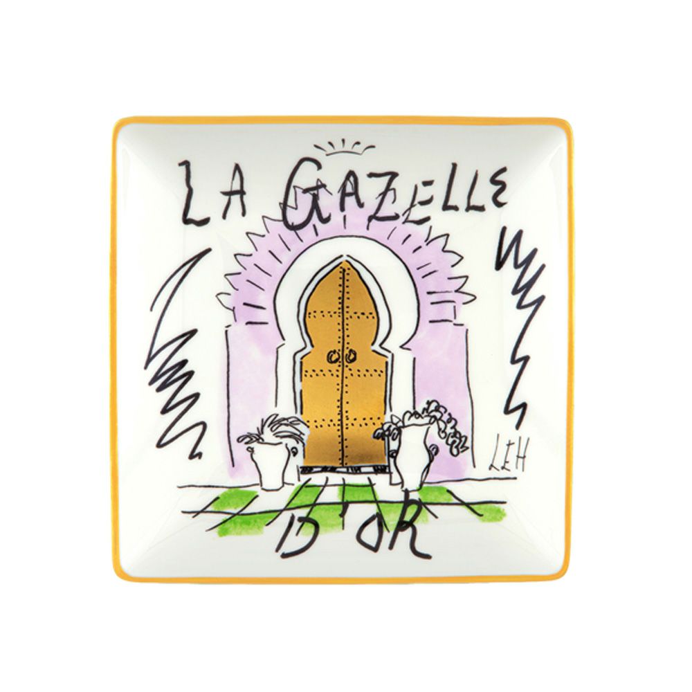 ジノリ1735／リチャード ジノリ（GINORI 1735／Richard Ginori）プロフーミ ルキーノ スクエアトレイ 13.5cm ラ ガゼルドール モロッコ