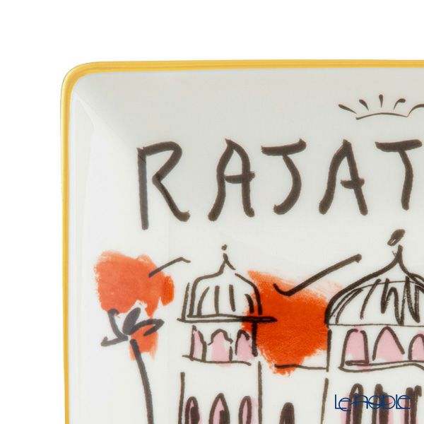 ジノリ1735／リチャード ジノリ（GINORI 1735／Richard Ginori）プロフーミ ルキーノ スクエアトレイ 13.5cm ラジャトラパレス インド