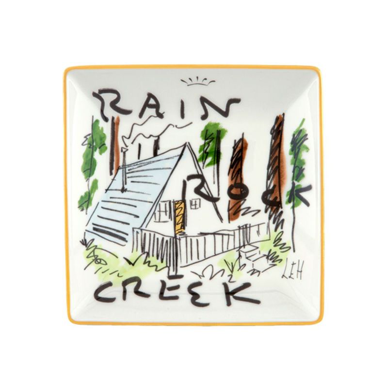 ジノリ1735／リチャード ジノリ（GINORI 1735／Richard Ginori）プロフーミ ルキーノ スクエアトレイ 13.5cm レインロッククリーク カリフォルニア